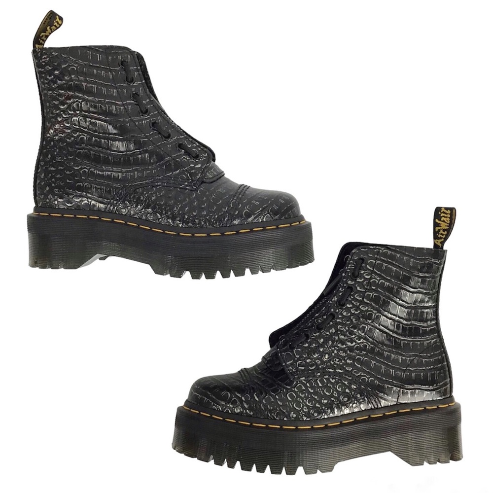 Dr. Martens Sinclair Croc Embossed Platform Boots